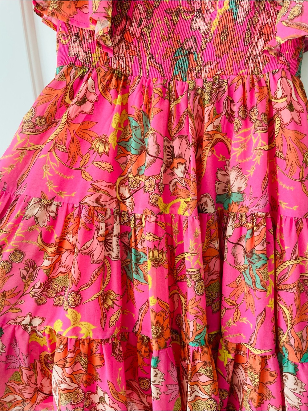 Flying Tomato Hot Pink Floral Ruffle Mini Dress - Picture 4 of 4